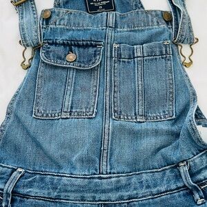 Abercrombie & Fitch Light Blue Denim Overalls